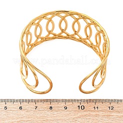 Europe and America Style 304 Stainless Steel Cuff Bangles for Women&nbsp;BJEW-D306-03G