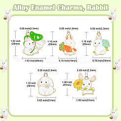 20Pcs 5 Style Alloy Enamel Pendants&nbsp;ENAM-CJ0005-66