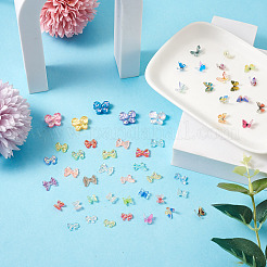 1 Box 195Pcs 21 Colors 3D Butterfly Resin Cabochons&nbsp;MRMJ-PJ0001-04