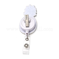 Pineapple Felt & ABS Plastic Badge Reel&nbsp;AJEW-I053-33
