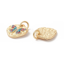 Rack Plating Brass Enamel Pendants&nbsp;KK-I689-10G