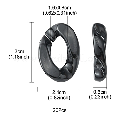 Opaque Acrylic Linking Rings&nbsp;OACR-YW0001-30