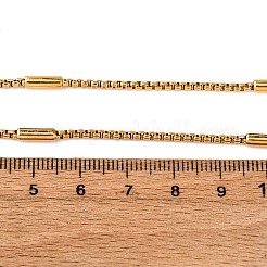2MM 304 Stainless Steel Column Box Chain Necklaces&nbsp;NJEW-K291-02G