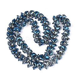 Electroplate Transparent Glass Beads Strands&nbsp;EGLA-N017-06-A04