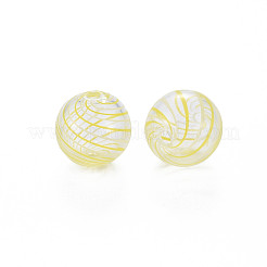 Transparent Handmade Blown Glass Globe Beads&nbsp;GLAA-T012-35A-01