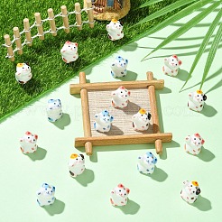 6Pcs 3 Colors Handmade Bright Glazed Porcelain Beads&nbsp;PORC-YW0001-32