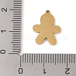 Christmas Theme Ion Plating(IP) 304 Stainless Steel Enamel Pendants&nbsp;STAS-Z083-07G-03