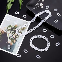 1000Pcs Acrylic Linking Rings&nbsp;OACR-FH0001-033