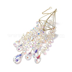 Quartz Crystal Pendant Decorations&nbsp;HJEW-M007-03G