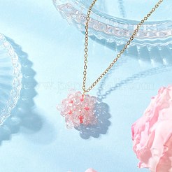 7Pcs 7 Colors Handmade Glass Seed Beaded Star Pendant 304 Stainless Steel Cable Chain Necklaces for Women&nbsp;NJEW-MZ00118