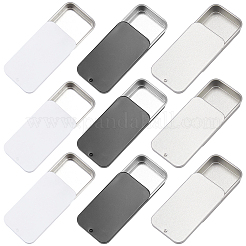 9Pcs 3 Colors Slide Top Tinplate Trinket Storage Boxes&nbsp;CON-CP0001-016D