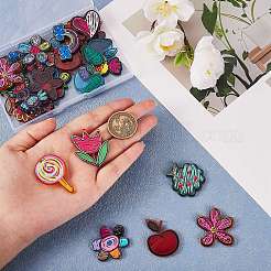 30Pcs 15 Style Transparent Acrylic Pendants&nbsp;KY-SZ0001-18