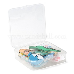 12Pcs 12 Style Acrylic Safety Brooches&nbsp;JEWB-LS0001-06