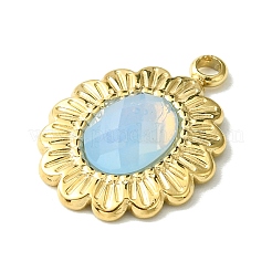 Ion Plating(IP) Real 14K Gold Plated 304 Stainless Steel with Glass Pendant&nbsp;FIND-Z028-30A