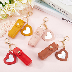 4Pcs 4 Colors PU Leather Lipstick Storage Bags&nbsp;AJEW-SC0003-95A