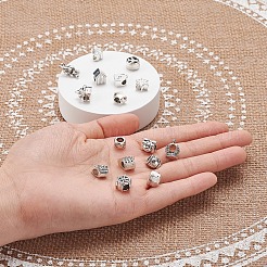50Pcs 50 Style Tibetan Style Alloy European Beads&nbsp;TIBE-YW0001-21