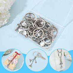 20Pcs Music Alloy Microphone & Word & Guitar Keychains&nbsp;KEYC-SC00042