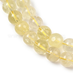 Natural Lemon Quartz(Heated)  Beads Strands&nbsp;G-P596-10mm-01