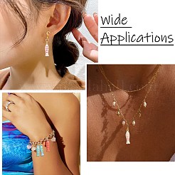 5Pcs 5 Colors Brass Enamel Pendants&nbsp;KK-CJ0005-68
