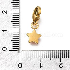 Star 304 Stainless Steel Rhinestone Pendants Decoration&nbsp;STAS-R159-57G-03