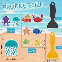 2Sets 20Pcs Sea Animal PVEA Bathtub Non-Slip Stickers&nbsp;AJEW-CN0004-08