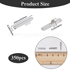 350Pcs Stainless Steel Cord Ends&nbsp;FIND-GF0006-98