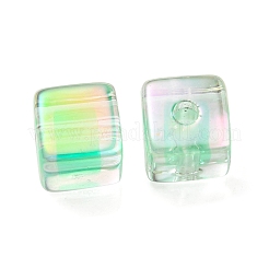 UV Plating Transparent Acrylic European Beads&nbsp;OACR-F004-10E