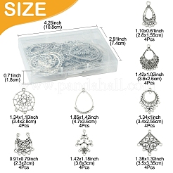 36Pcs 9 Styles Tibetan Style Alloy Chandelier Components Links&nbsp;TIBE-FS0003-24
