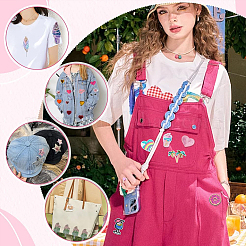 12Pcs 12 Styles Computerized Embroidery Cloth Iron On/Sew On Patches&nbsp;DIY-PH0023-24