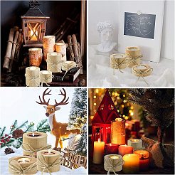 Wood Candle Holder&nbsp;DJEW-CJC0002-02