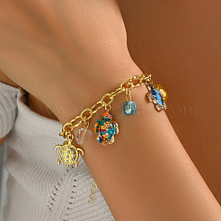 Summer Alloy Micro Pave Cubic Zirconia Charm Bracelets&nbsp;JM8807