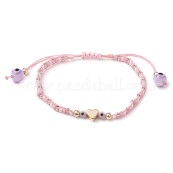 Glass Seed Beaded Braided Beads Bracelets for Women&nbsp;BJEW-MZ00122-04
