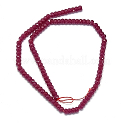 Lab Grown Red Corundum Beads Strands&nbsp;G-G106-A45-04-1