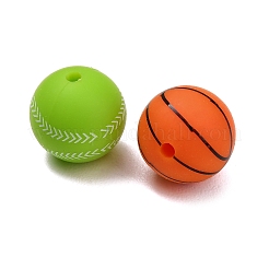 Sports Theme Food Grade Eco-Friendly Silicone Beads&nbsp;SIL-T058-03M-02