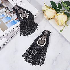 2Pcs Fashionable Alloy Tassel Epaulettes&nbsp;DIY-FH0007-13