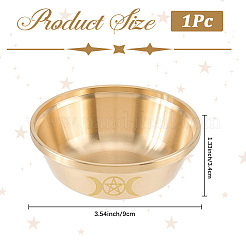 Brass Offering Bowl for Altar Meditation&nbsp;AJEW-WH20816-262B