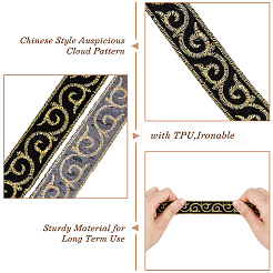 Chinese Style Lace Embroidery Cloth Ribbons&nbsp;OCOR-WH0067-69A