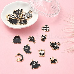 20Pcs 10 Styles Alloy Enamel Pendants&nbsp;ENAM-YW0004-20