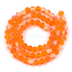 Imitate Austrian Crystal Bicone Frosted Glass Beads Strands&nbsp;EGLA-A039-T4mm-MB11