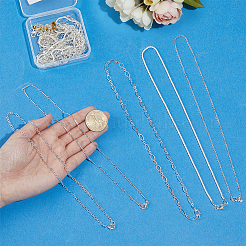 20Pcs 10 Styles Brass Chain Necklace Sets&nbsp;MAK-PH0001-08