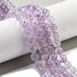 Natural Lavender Amethyst Round Bead Strands&nbsp;G-L411-12-8mm