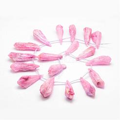 Electroplated Natural Quartz Crystal Beads Strands&nbsp;G-G890-A-06