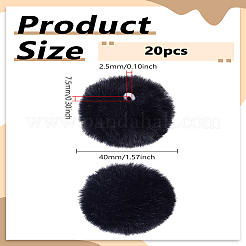 20Pcs Faux Rabbit Fur Soft Pompom Ball&nbsp;DIY-LP0006-31C