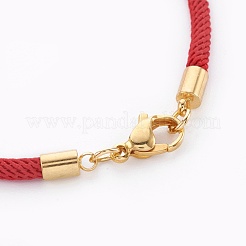 Braided Cotton Cord Bracelet Making&nbsp;MAK-L018-03A-02-G