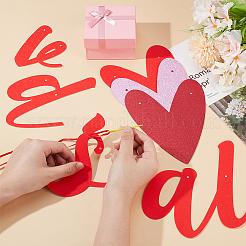 2 Sets 2 Style Valentine's Day Theme Paper Flags&nbsp;AJEW-CP0005-86