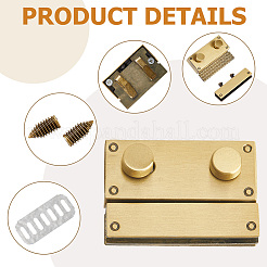 Zinc Alloy Twist Bag Lock Purse Catch Clasps&nbsp;PURS-WH20003-001AB