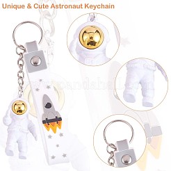 3Pcs Astronaut Keychain Cute Space Keychain for Backpack Wallet Car Keychain Decoration Children's Space Party Favors&nbsp;JX317A