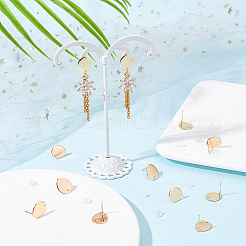 30Pcs Brass Stud Earring Findings&nbsp;KK-DC0001-41