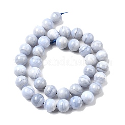 Natural Blue Lace Agate Beads Strands&nbsp;G-G344-A06-10mm