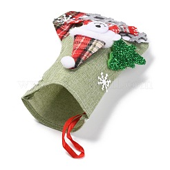Cloth Hanging Christmas Stocking&nbsp;HJEW-B003-11